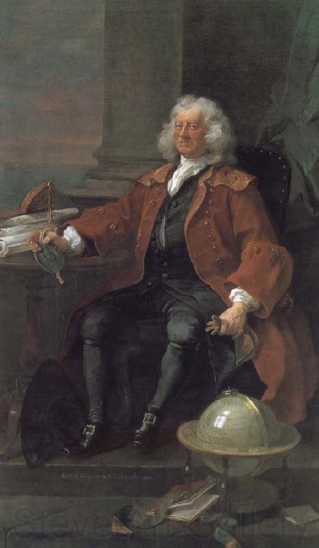 William Hogarth Colum captain Norge oil painting art